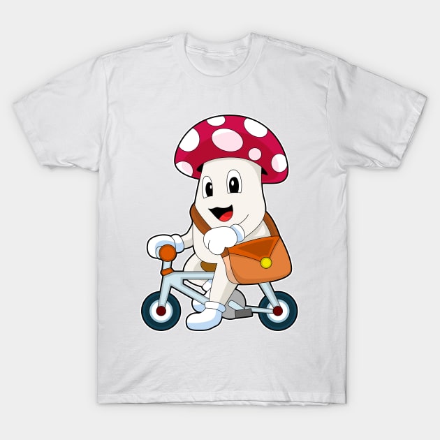 Mushroom Bicycle Purse T-Shirt by Markus Schnabel